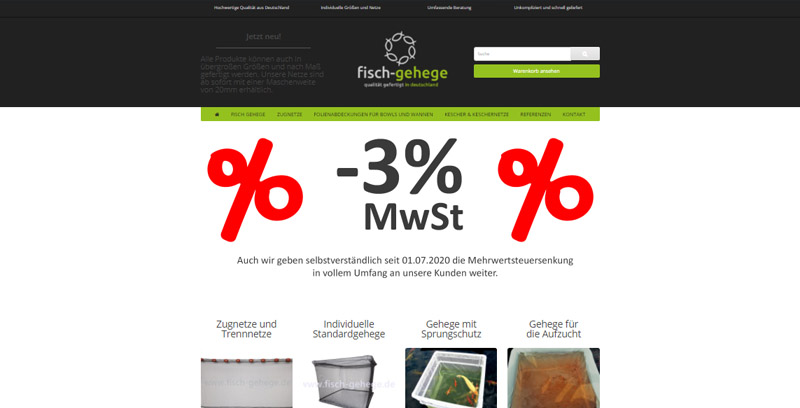 Homepage von Fisch-Gehege.de