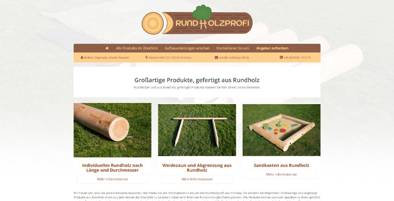 Homepage vom Rundholzprofi